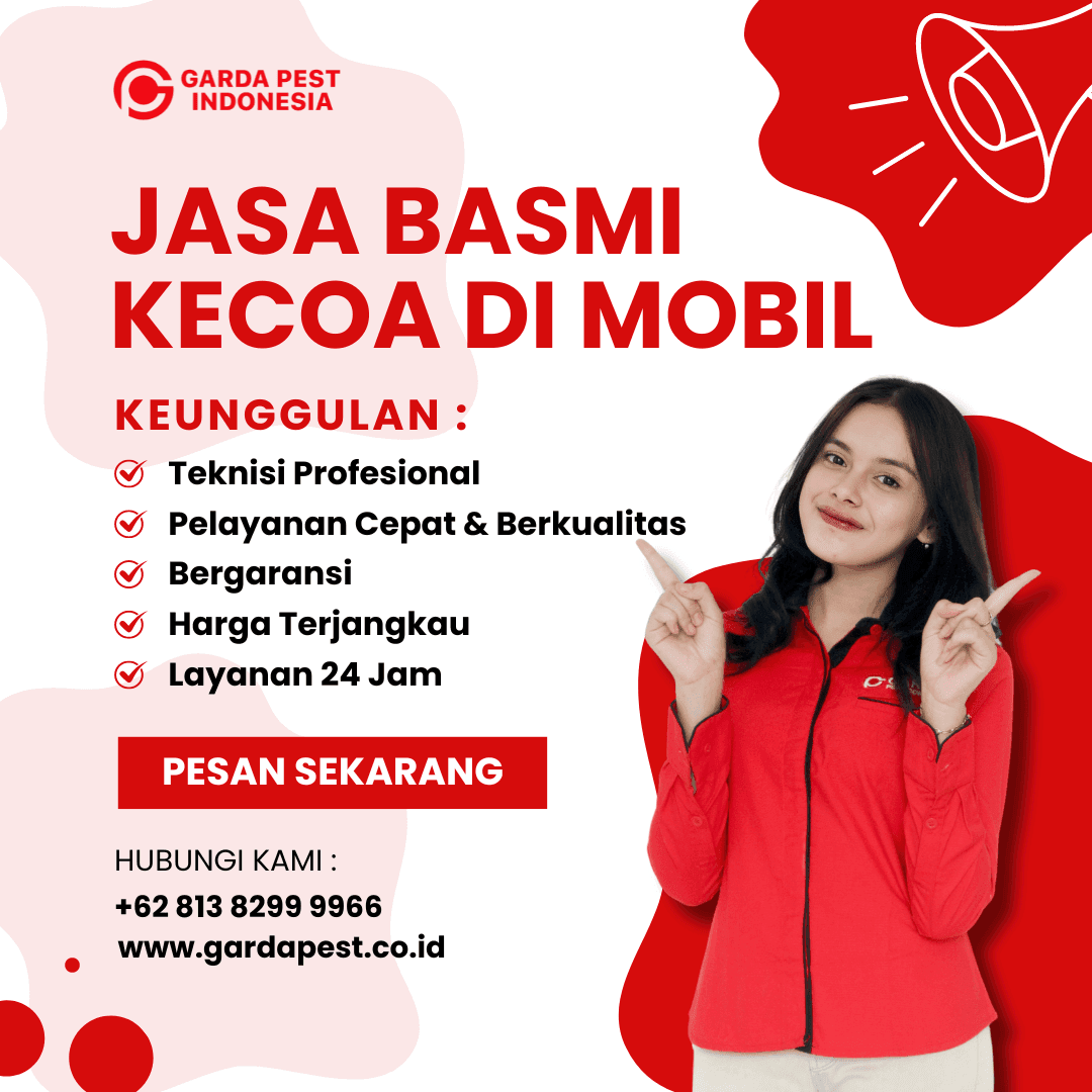 Jasa Pembasmi Kecoa di Mobil Bergaransi