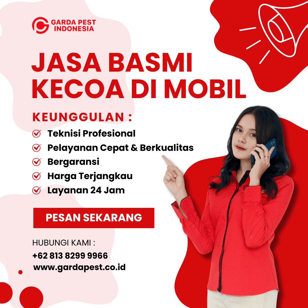 Jasa Pembasmi Kecoa di Mobil Bergaransi