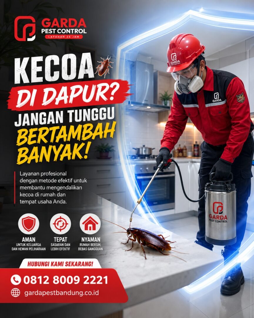 Mengenal Layanan Pembasmi Kecoa Profesional di Bandung untuk Lingkungan Bebas Hama