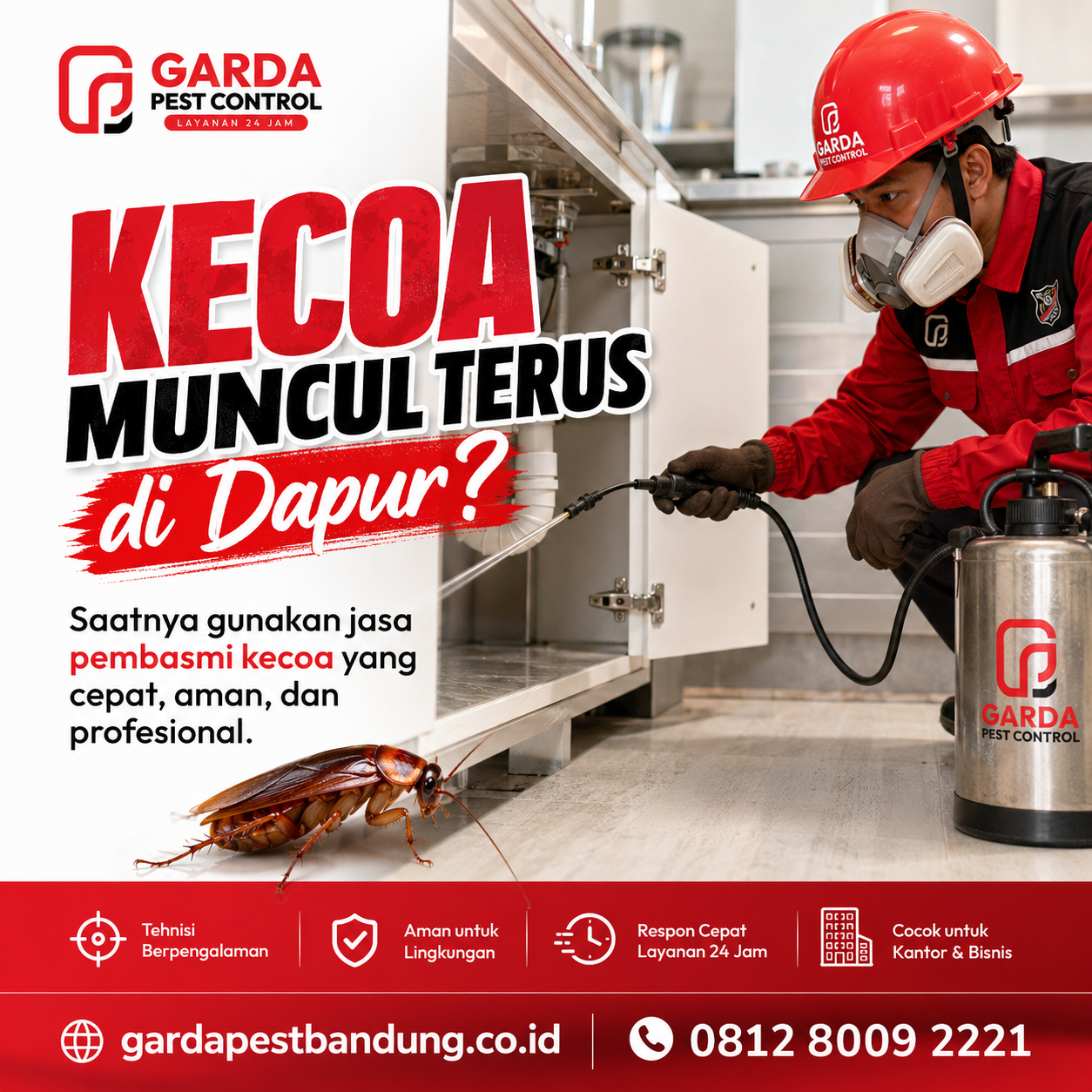 Tanda Rumah Perlu Pembasmi Kecoa Profesional Bandung yang Wajib Anda Kenali