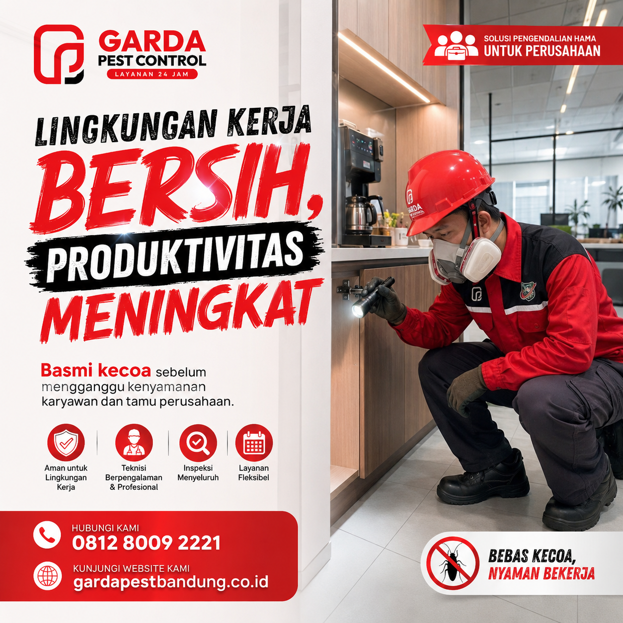 Jasa Pembasmi Kecoa Bandung Terdekat untuk Rumah, Kos, dan Usaha - Cepat & Tuntas