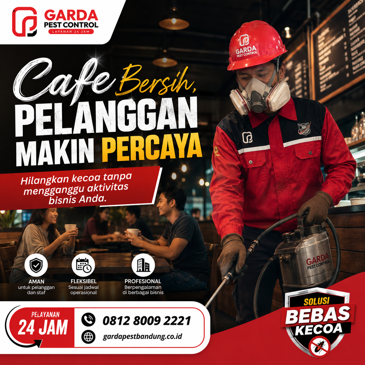 Jasa Pembasmi Kecoa untuk Restoran dan Cafe di Bandung yang Tepat untuk Area Makan Bersih