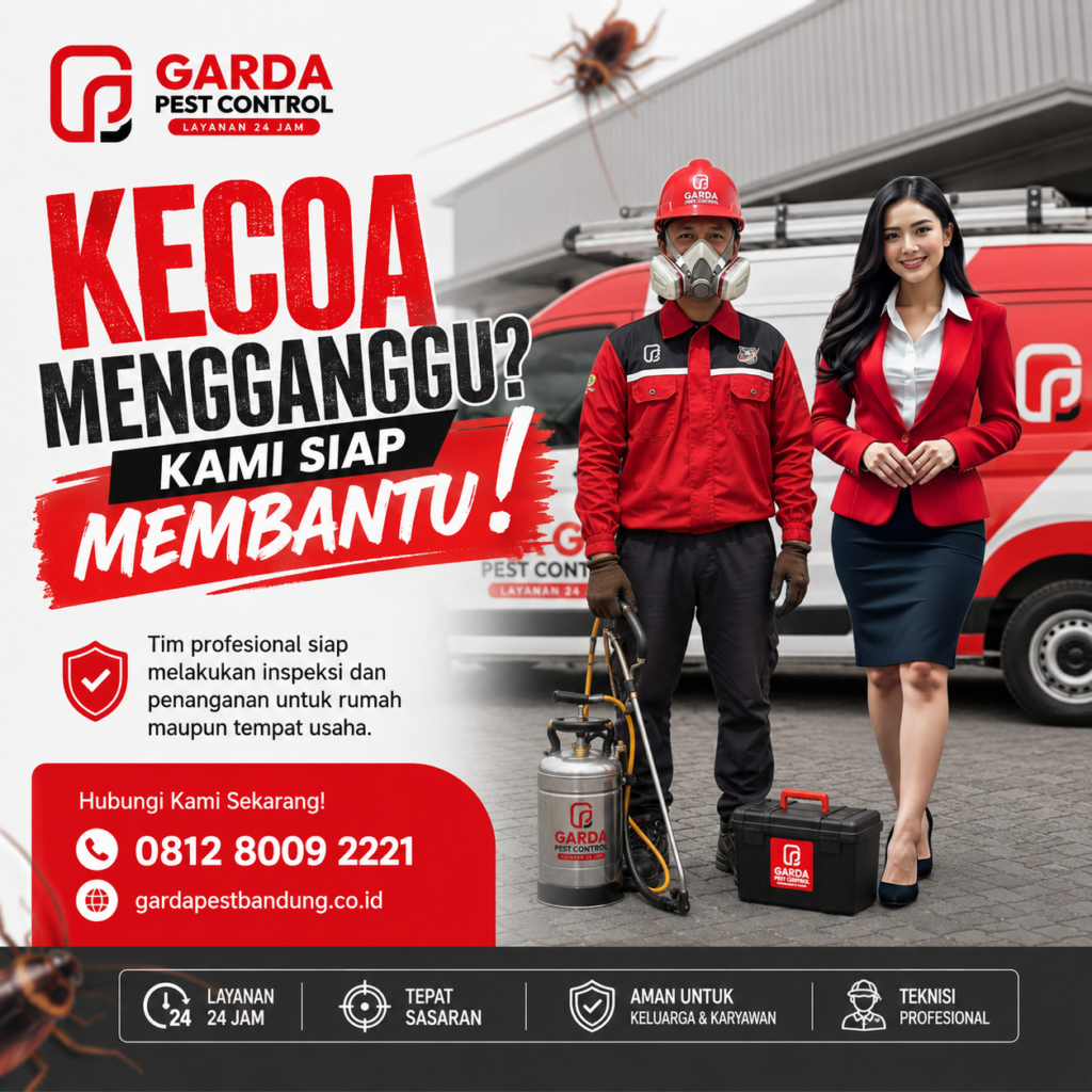 Jasa Pembasmi Kecoa Terbaik di Bandung Kota