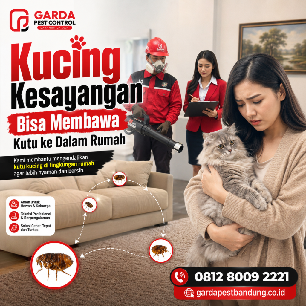 Jasa Pembasmi Kutu Kucing Bergaransi di Bandung