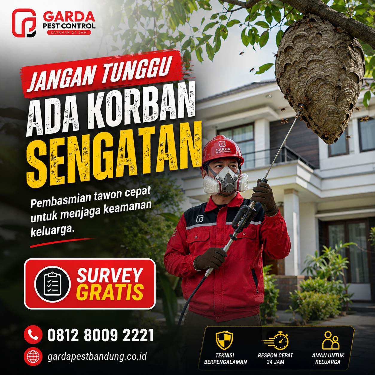 Jasa Pembasmi Tawon Bandung Harga Terjangkau
