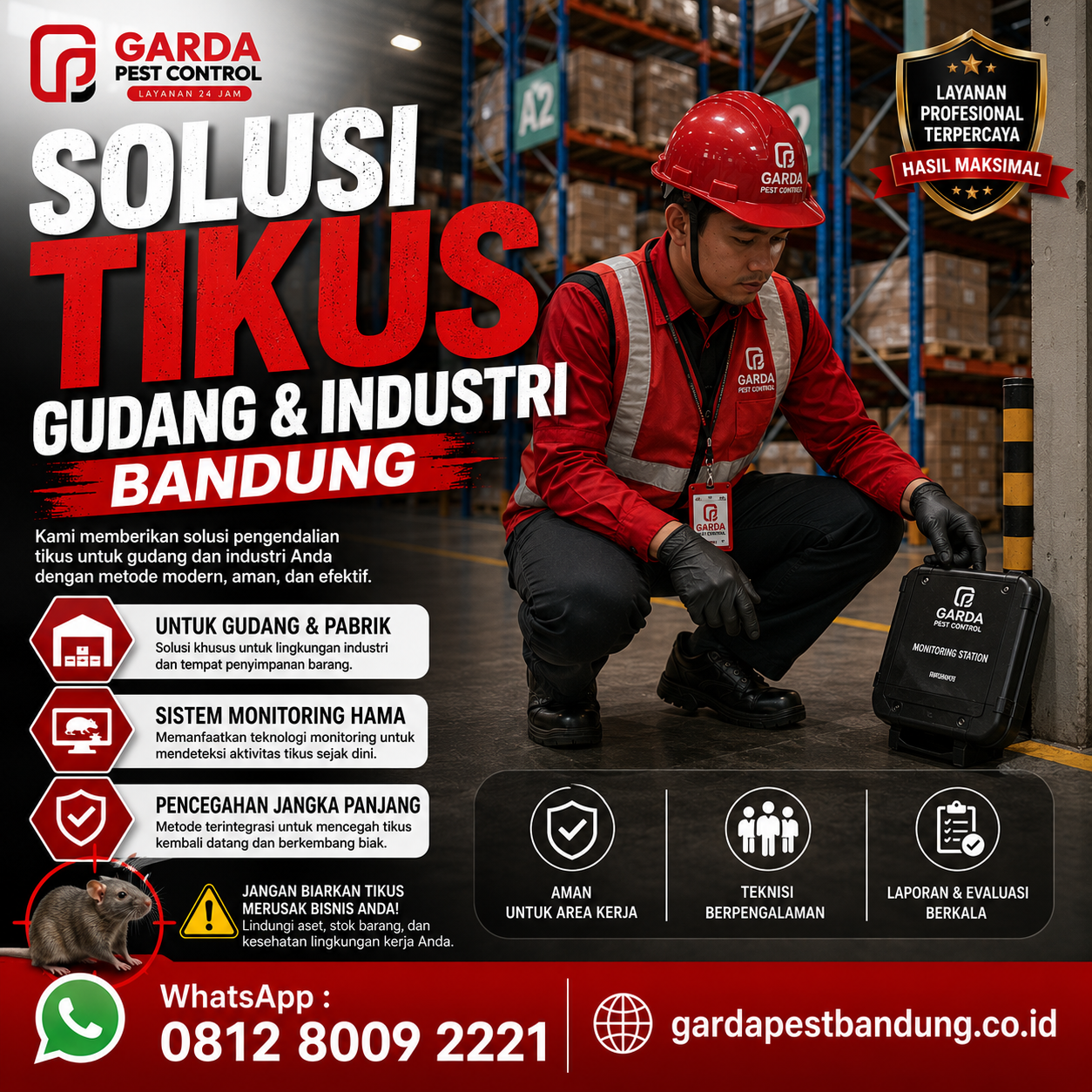 Jasa Pembasmi Tikus Panggilan 24 Jam Bandung Respon Cepat Garda Pest Control